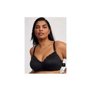 Torrid Curv Nursing Bra Lot 3 Black 48DD Wire Free Lightly Lined Comfort